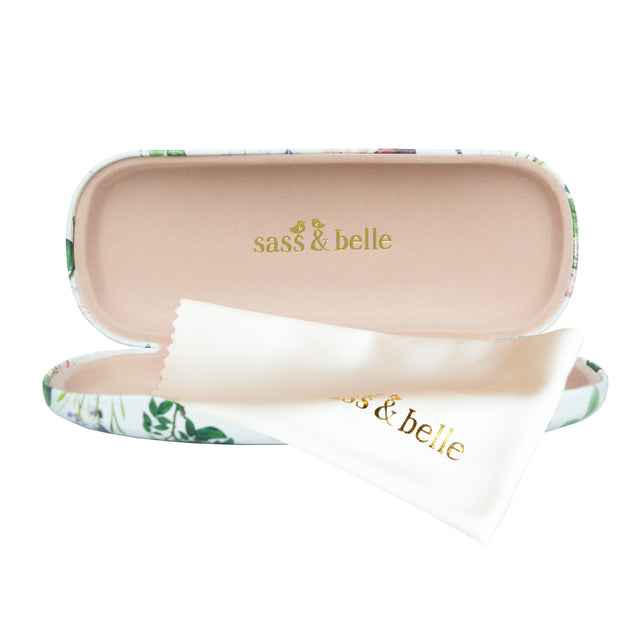 Sass & Belle Vintage Flowers Glasses Case Open