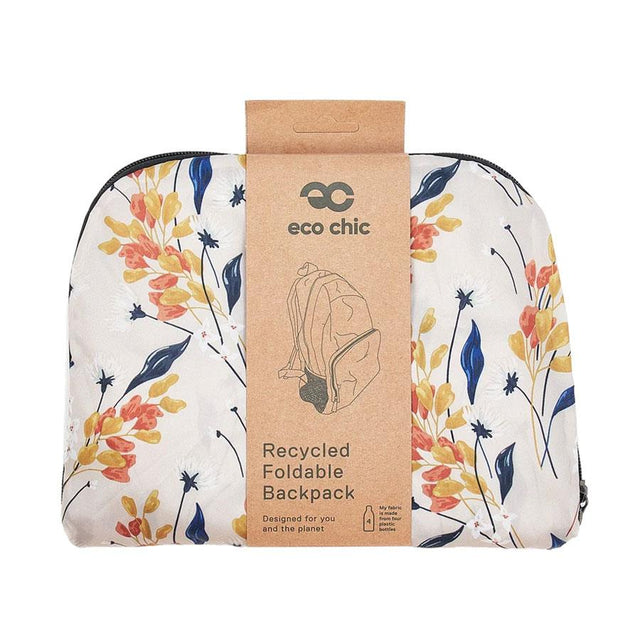 Flowers Foldable Backpack Eco Chic