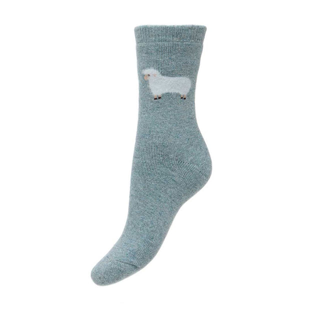 Light Blue Fluffy Sheep Women's Socks
