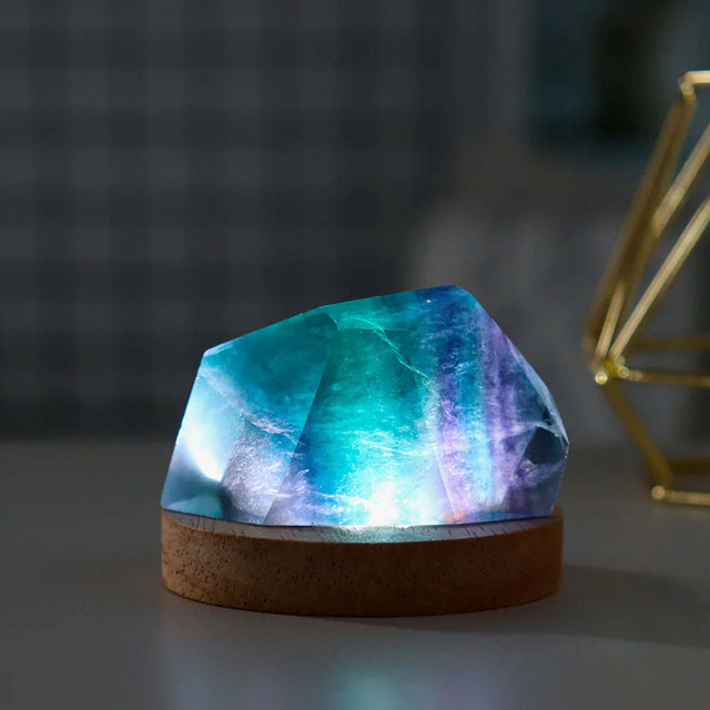 Free Form Mini Fluorite Lamp in Situ