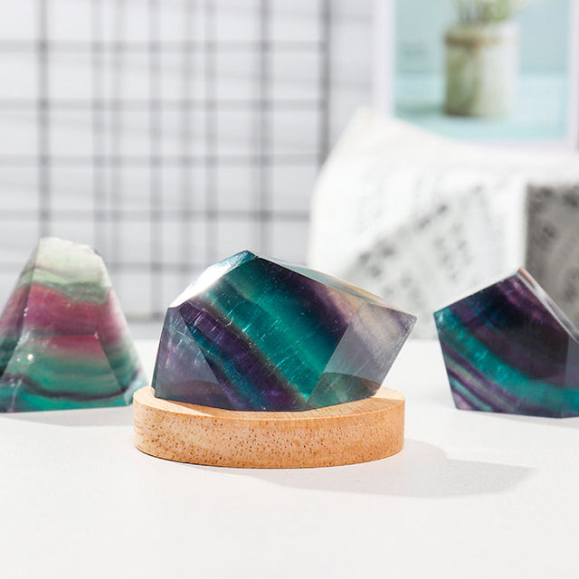 Free Form Mini Fluorite Lamp Designs