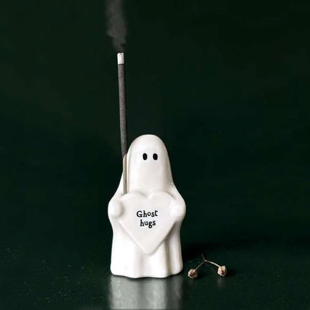 Ghost Hug Mini Porcelain Incense Holder East of India