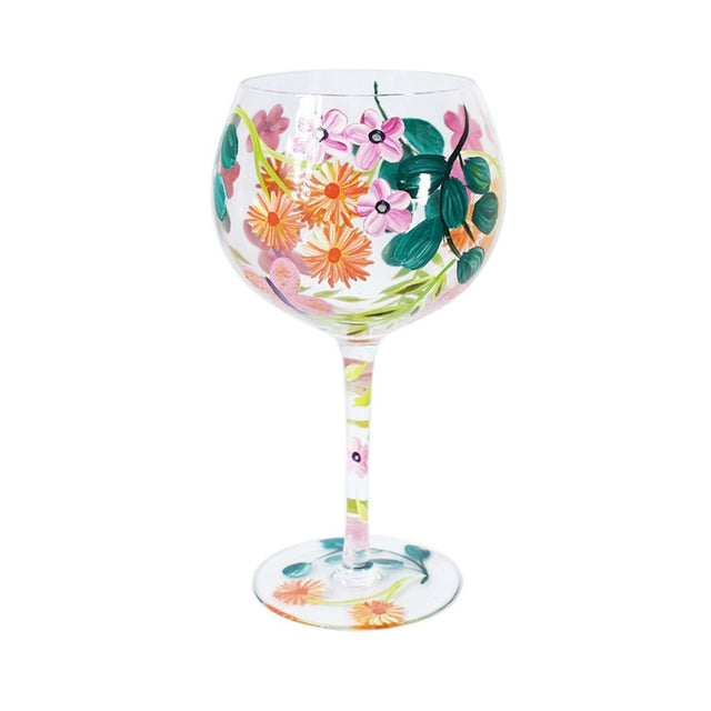 Flower Gin Glass Butterfly Garden