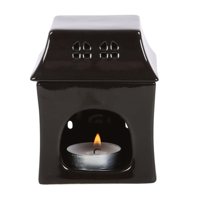 Gothic Black Haunted House Oil Burner 3