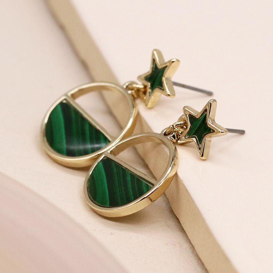 Resin hot sale star earrings