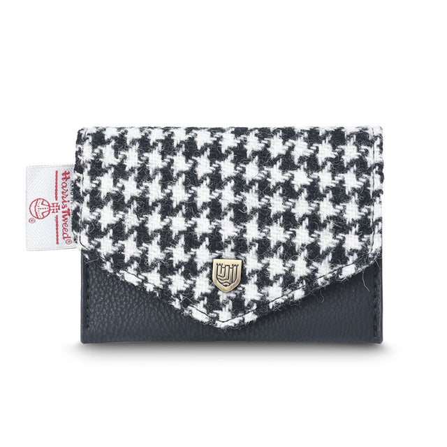 Islander Harris Tweed Black and White Dogtooth Card Purse