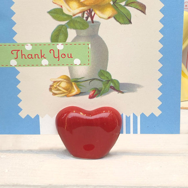 Red Heart Photo Holder