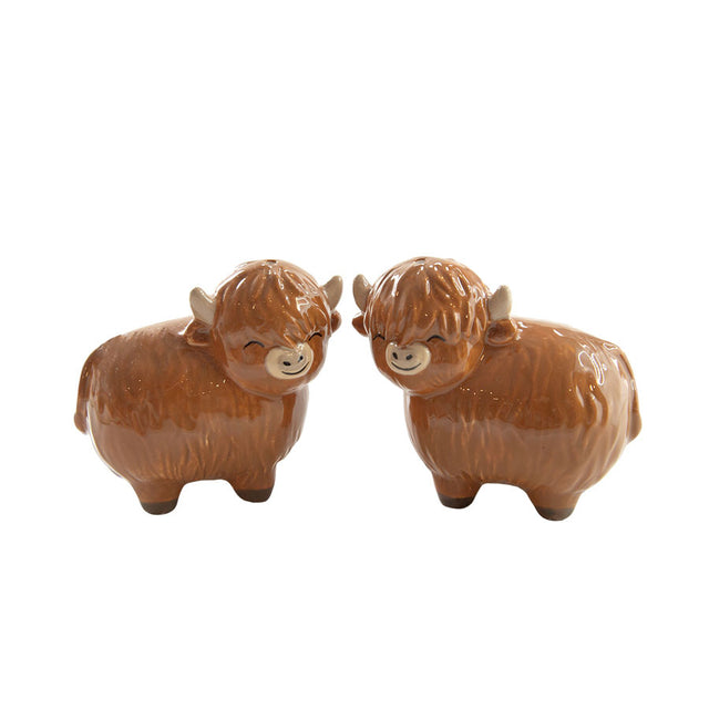 Highland Cow Salt & Pepper Shakers