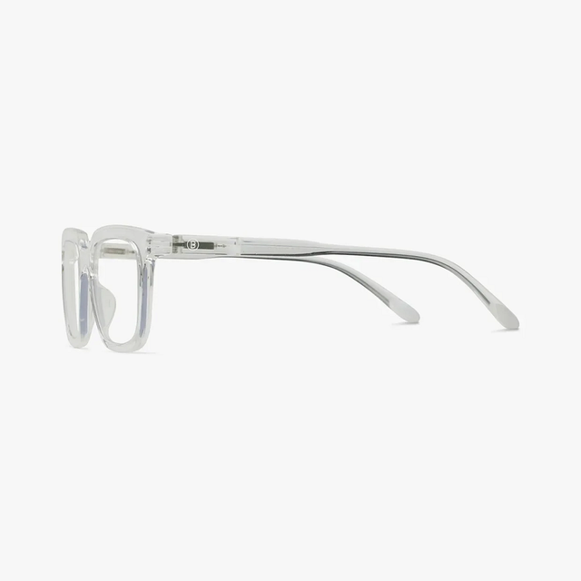 Barner Holly Glossy Clear Crystal Reading Glasses - Strength 1.5 Side