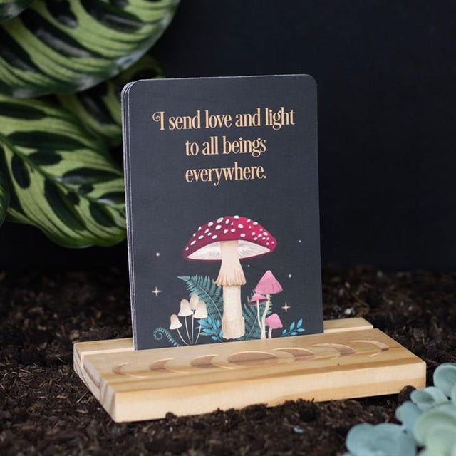 Illustrated Affirmation Cards with Wooden Stand