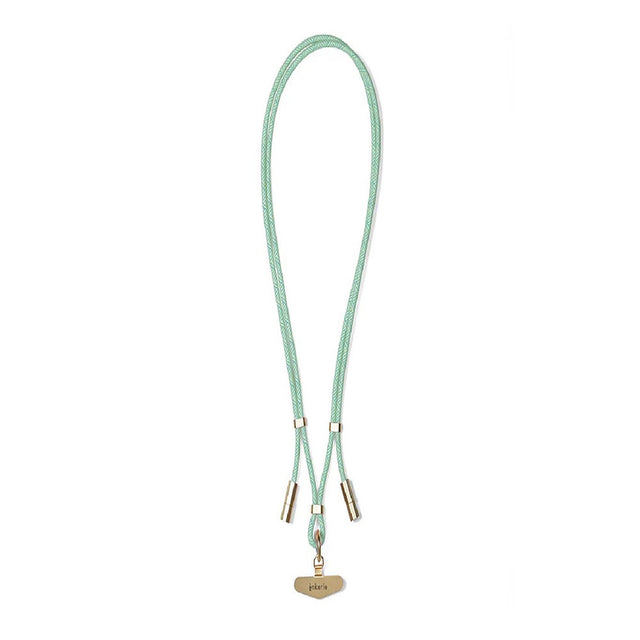 Lime Green Phone Cable and Lanyard Close Up