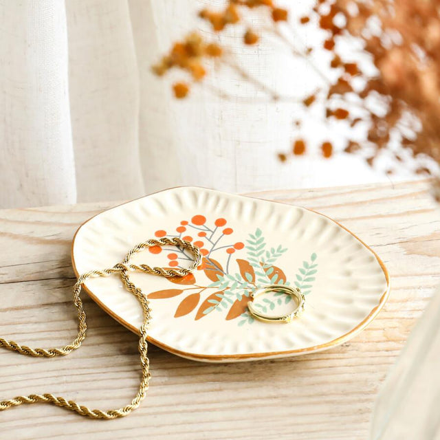 Leafy Organic Shaped Trinket Dish Lisa Angel