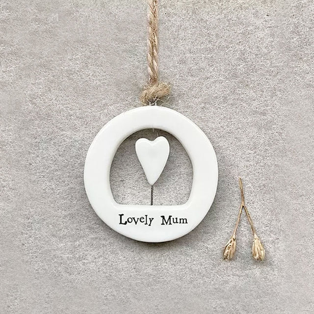 Lovely Mum Mini Cut Out Hanging Decoration