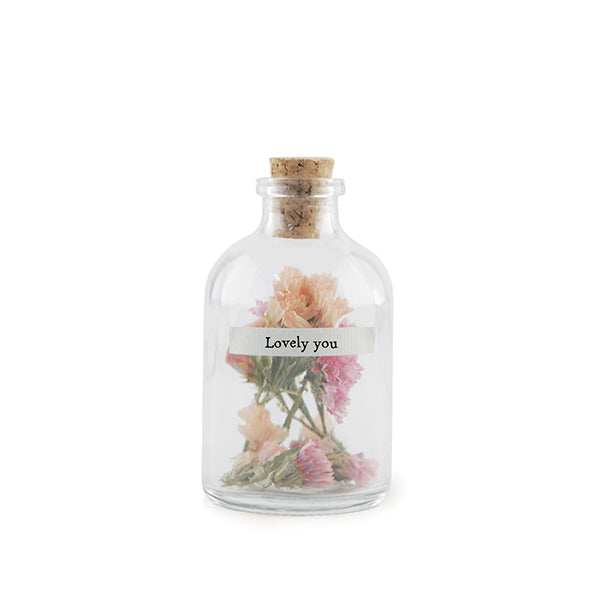 Lovely You Dried Flowers in Bottle