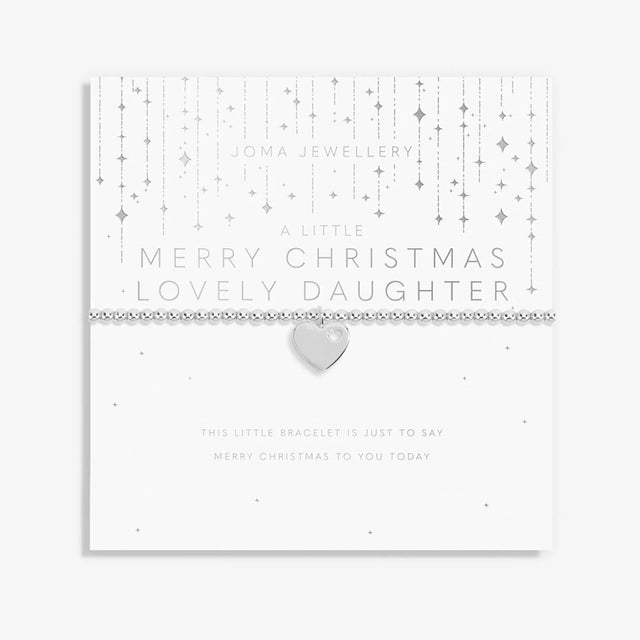 A Little Merry Christmas Lovely Daughter Charm Bracelet