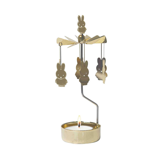 Gold Miffy Tea Light Rotary Close Up