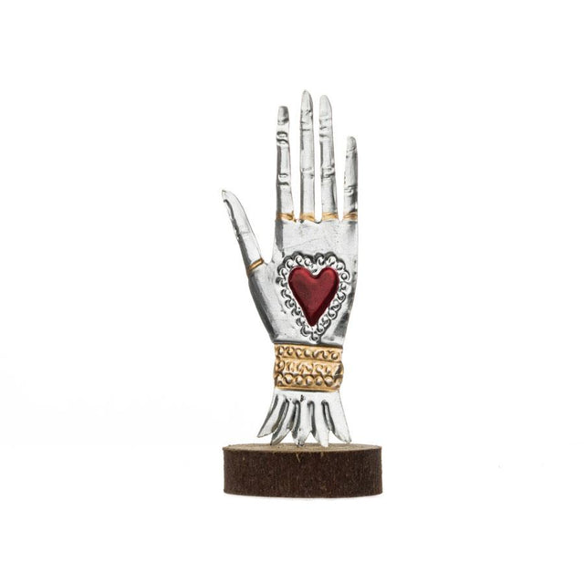 Milagro Hand on Wooden Stand Decoration