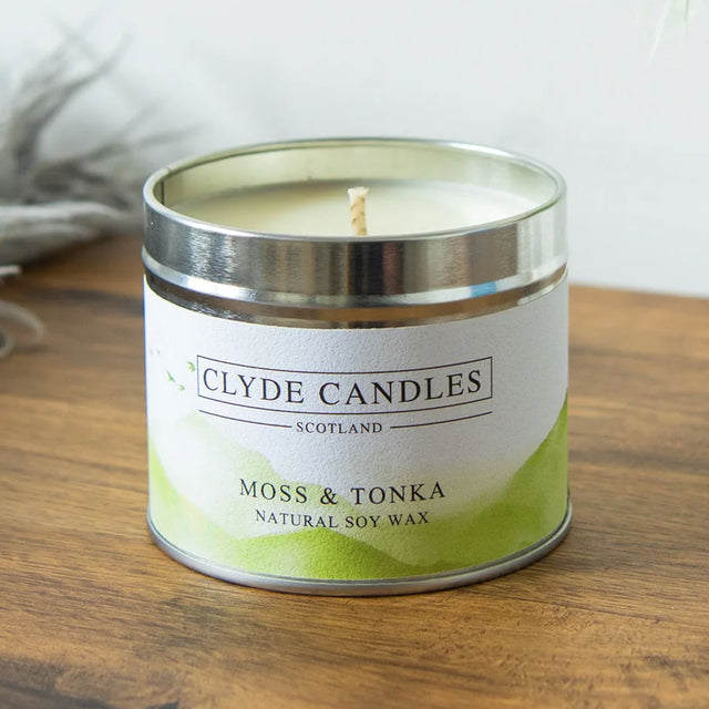 Moss and Tonka Candle Tin