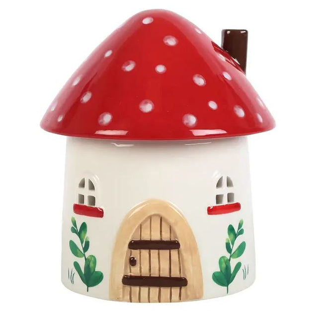 Mushroom House Oil Burner and Wax Warmer Front Facing