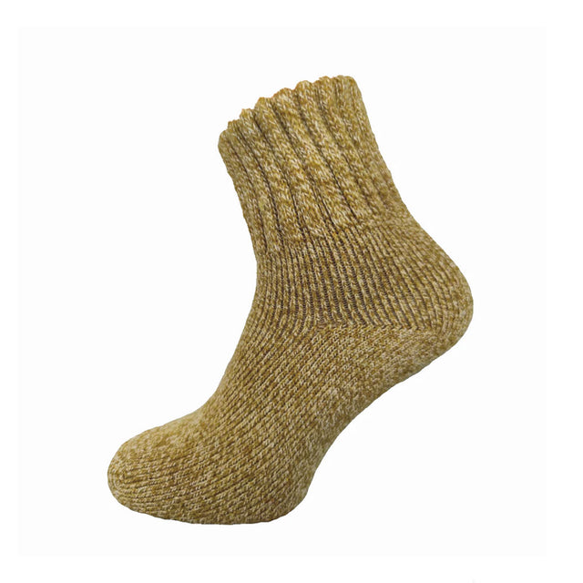 Thick Mustard Wool Blend Men's Socks