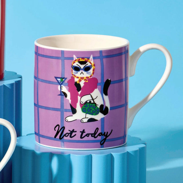 Not Today Cat Ceramic Mug