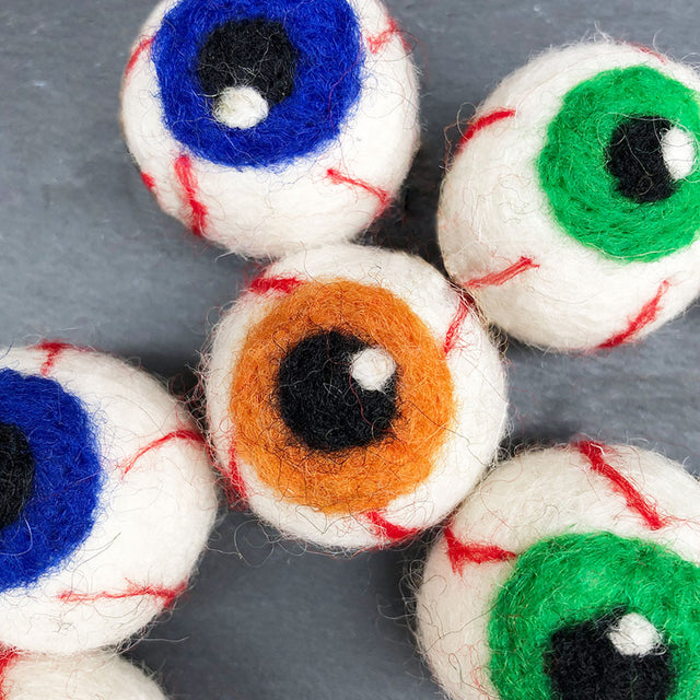 Orange Eyeball Felt Magnet