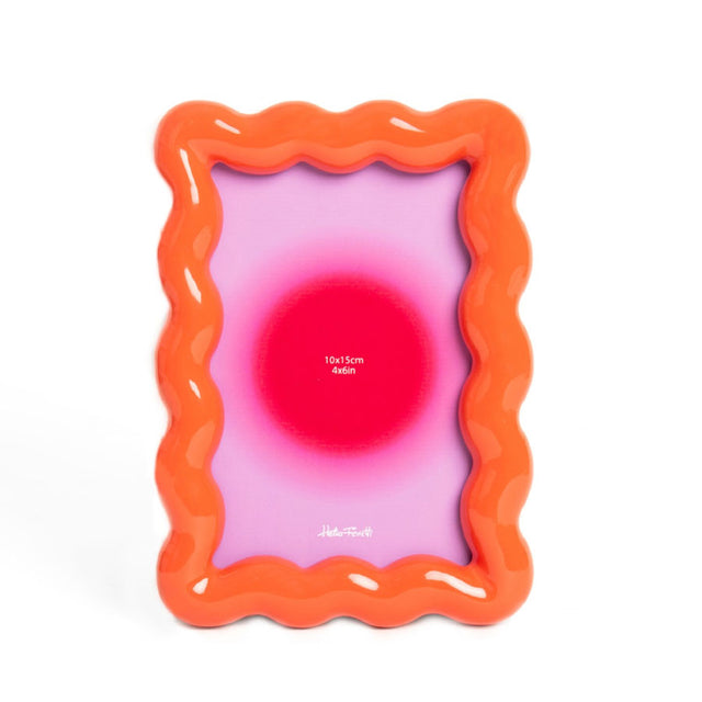 Orange Wave Photo Frame Front Facing