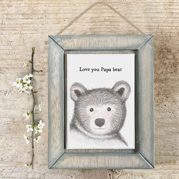 East of India I Love You Papa Bear Frame Decoration
