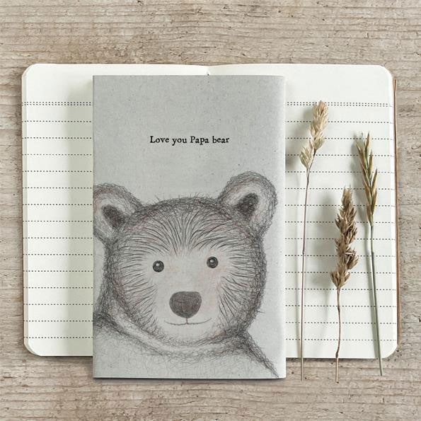 East of India Love You Papa Bear Notebook