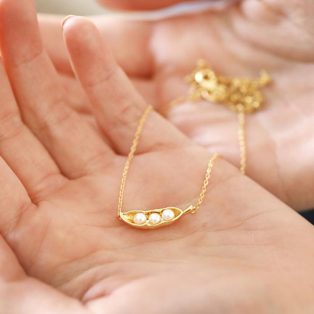 Peas in a Pod Gold Necklace Lisa Angel