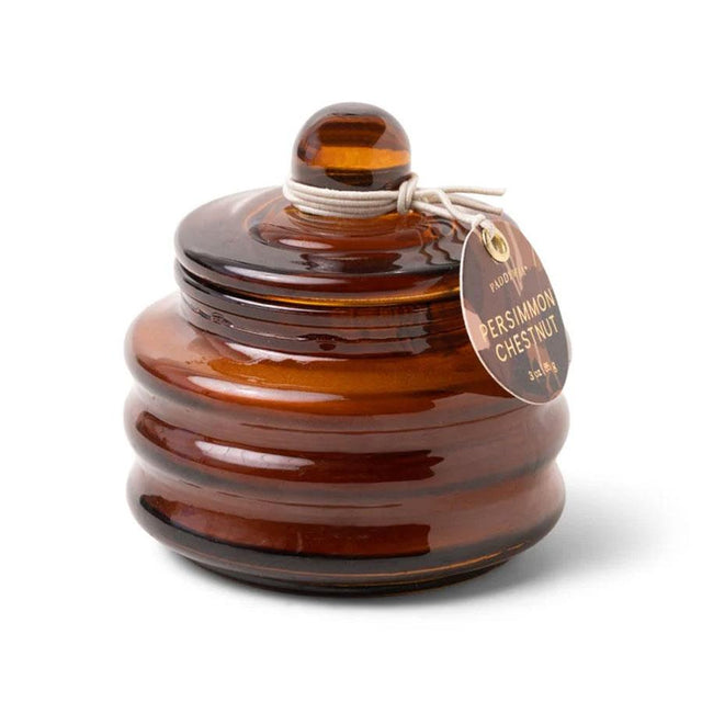 Persimmon Chestnut Amber Glass Candle