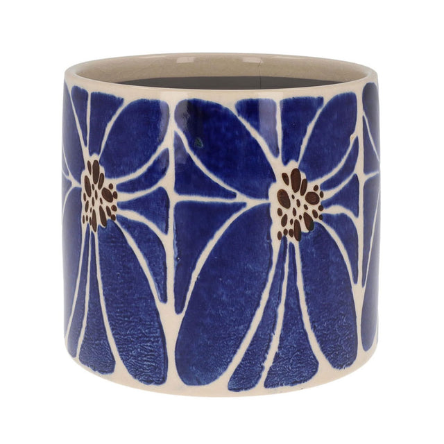 Large Blue Tropic Petal Planter