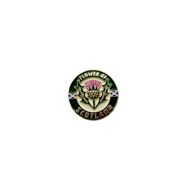 Big Country Flower Of Scotland Round Enamel Pin Badge