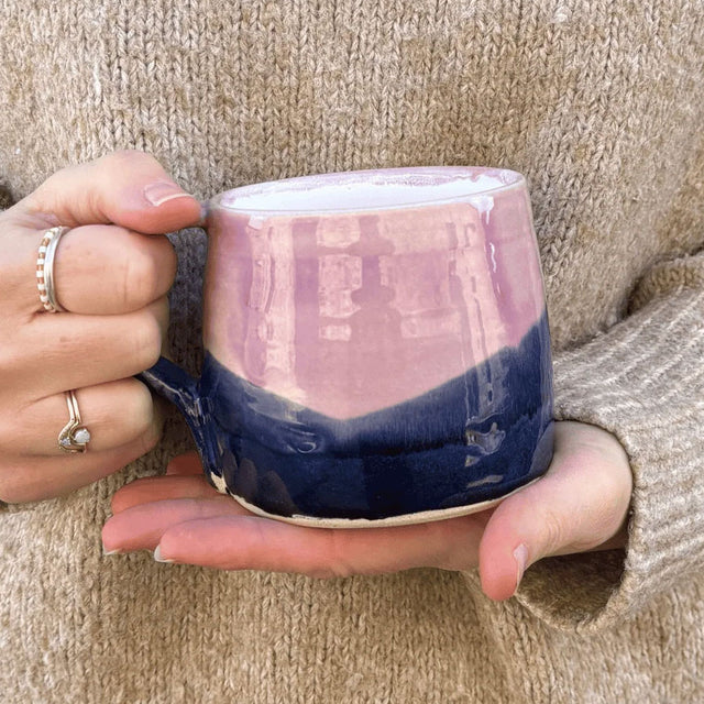 Pink Landscape Large Round Ceramic Mug