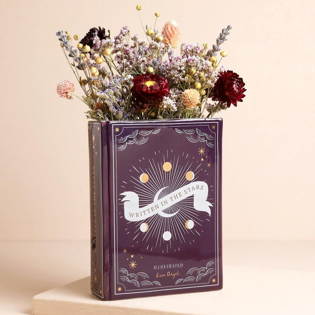 Lisa Angel Purple Celestial Ceramic Book Vase 2