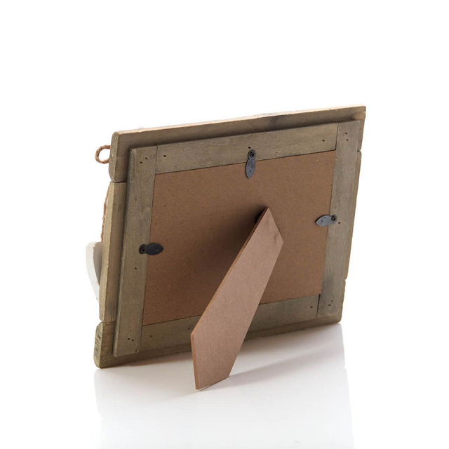 Rustic Wood Photo Frame  back view
