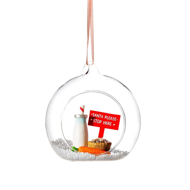 Santa Please Stop Here Figurine Bauble Sass & Belle