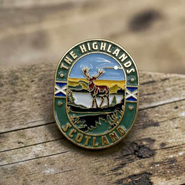 Big Country The Highlands Scotland Oval Enamel Pin Badge