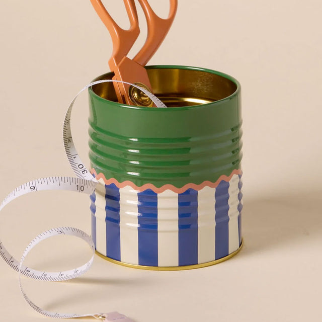 Solid & Striped Storage Tin