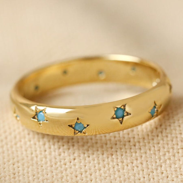 Star Crystal Ring in Gold