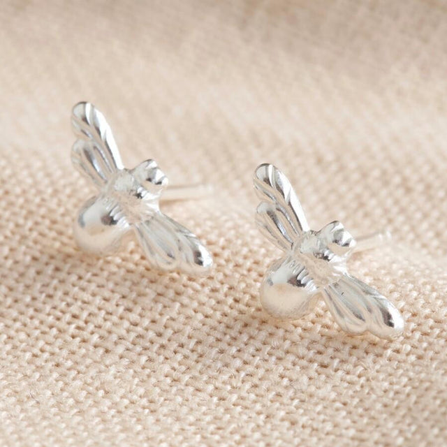 Sterling Silver Bumblebee Stud Earrings Lisa Angel