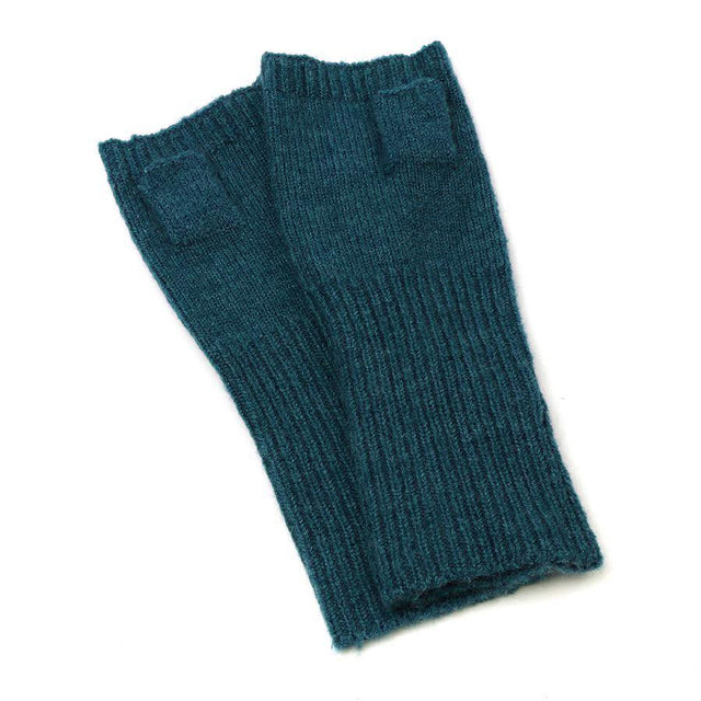 Teal Blue Wrist Warmers Pom Boutique