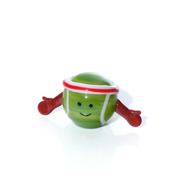 Mini Tennis Ball with Sweat Band Glass Ornament