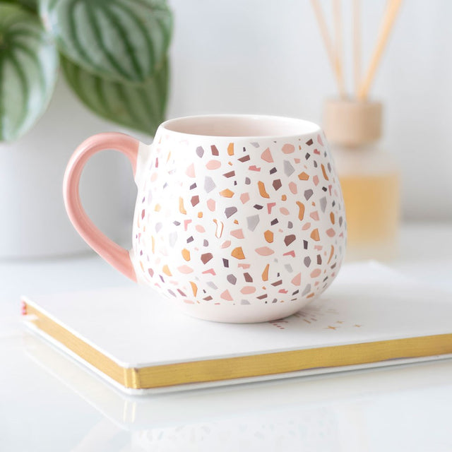Terrazzo Print Rounded Ceramic Mug