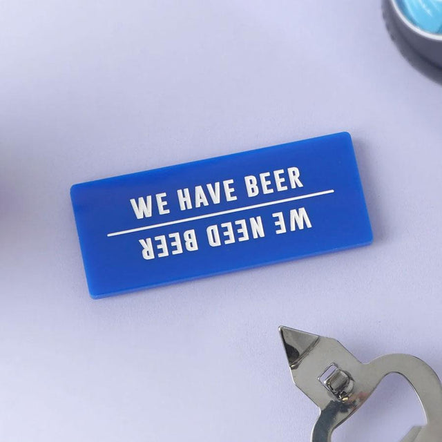 We Have Beer Blue Mini Fridge Magnet