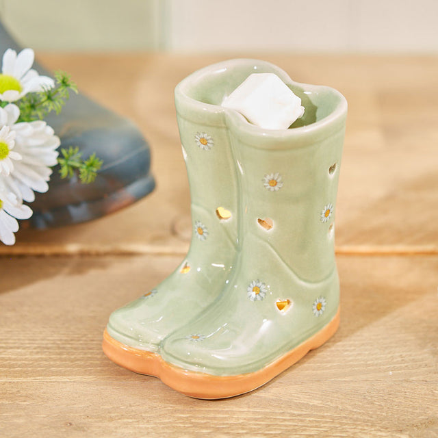 Welly Boot with Flowers Wax Melt Burner
