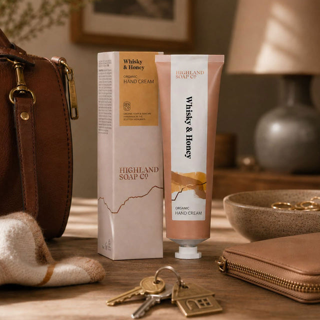 Whisky & Honey Organic Hand Cream Close Up