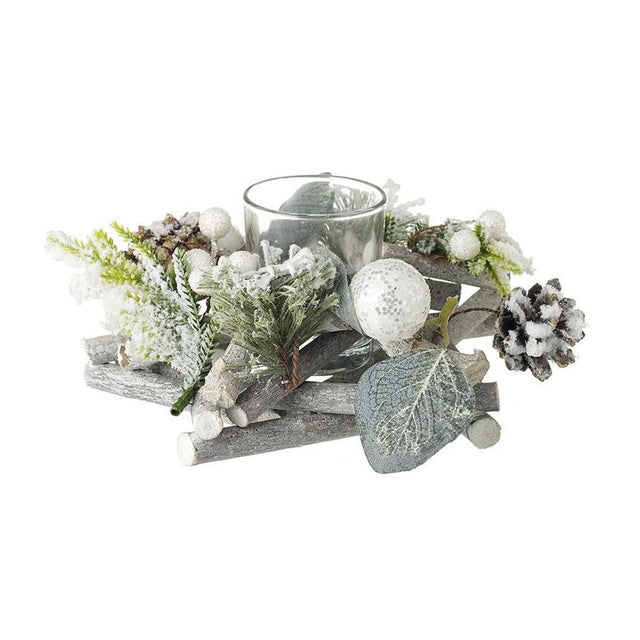 Winter Foliage Tea Light Centre Piece