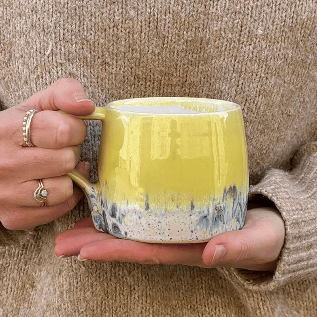 Yellow Shoreline Large Round Ceramic Mug