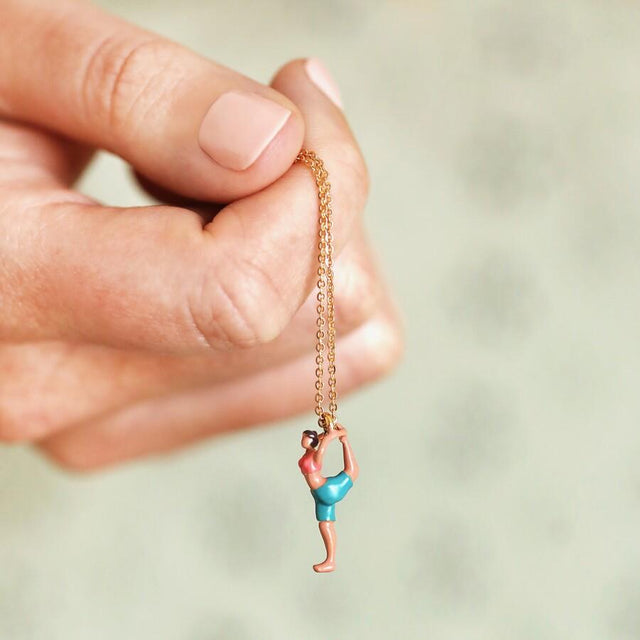 Yoga Lady Pendant Necklace in Gold Lisa Angel